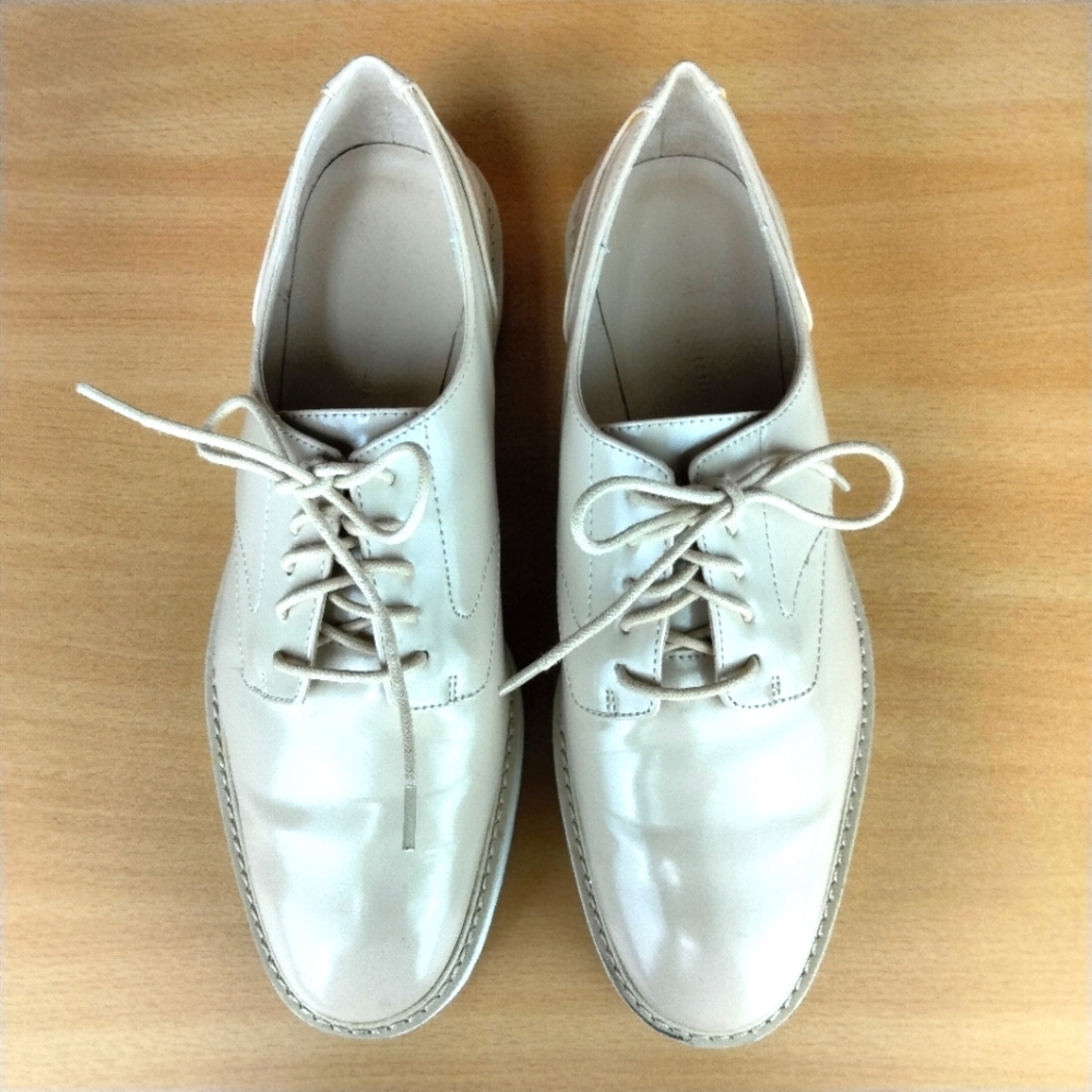 Zara Basic Collection Beige Platform Brouges Oxfo… - image 5